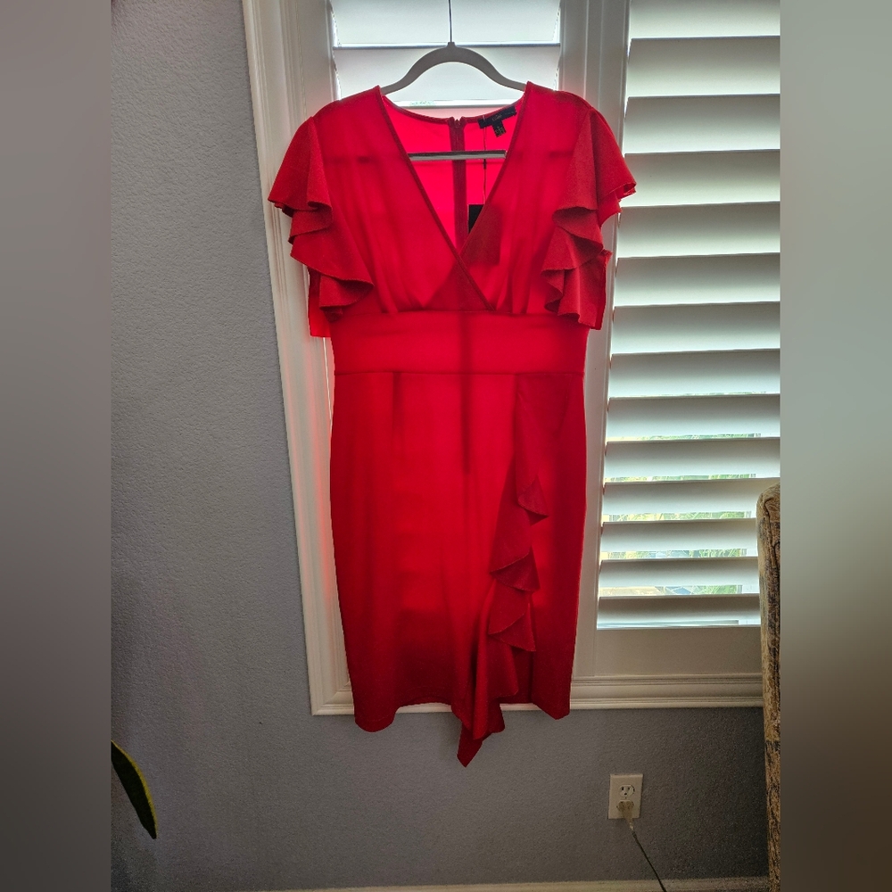 Knitee red bodycon dress size xlarge